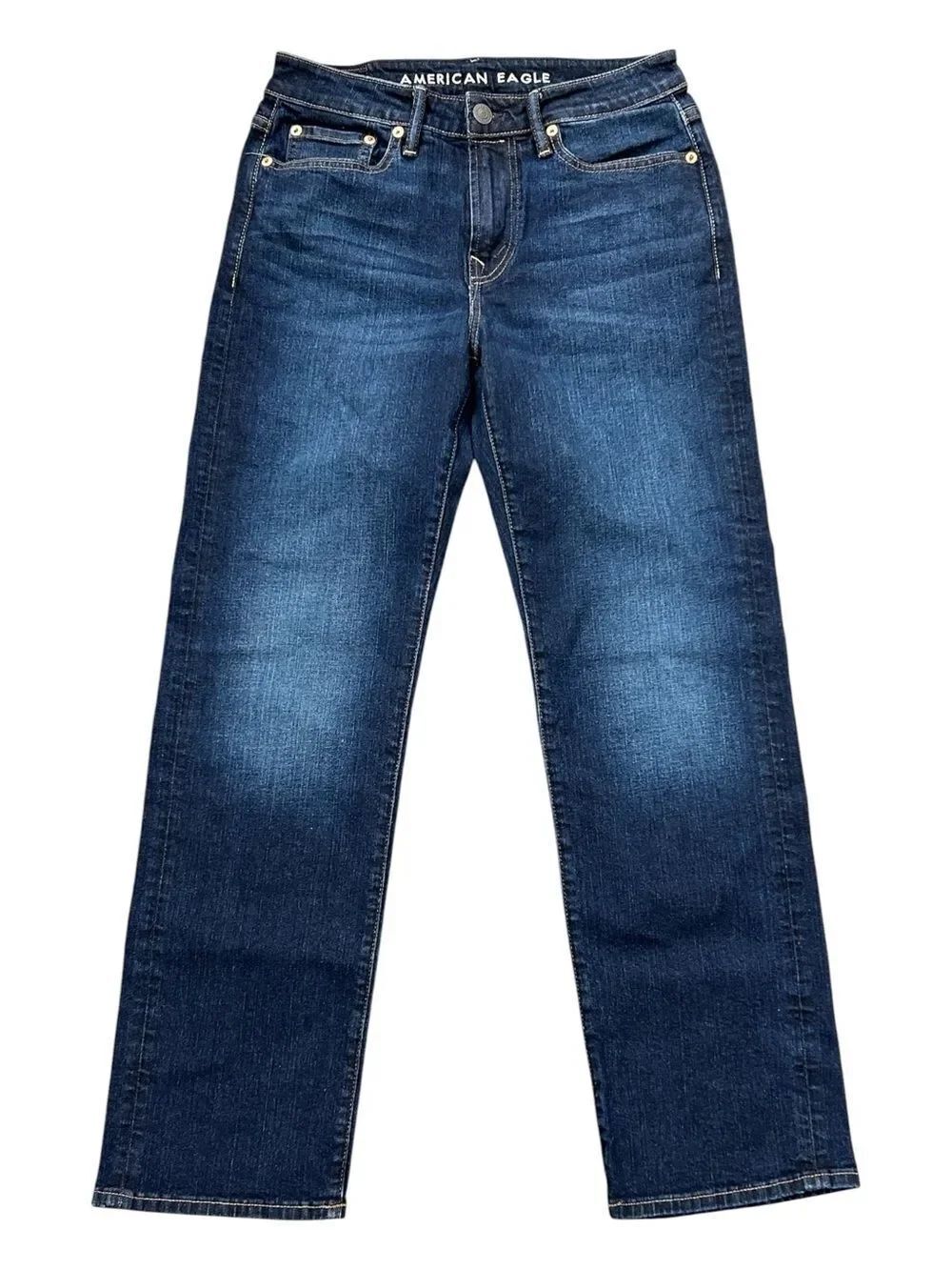 Like New American Eagle Men’s Dark Wash Relaxed Straight Jeans 28 x 30